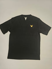 Mens Black Polyester Running Athletic Shirt